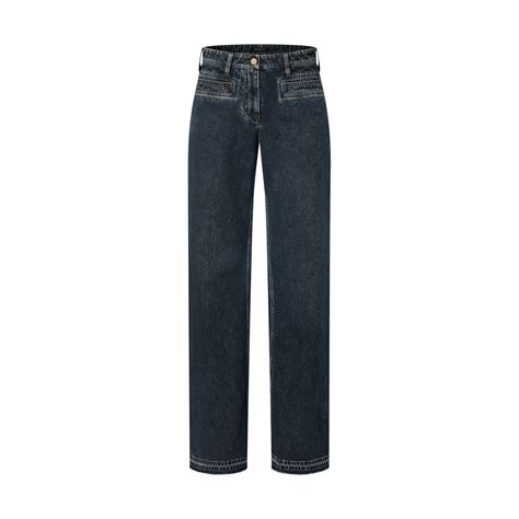 Nautical LV Patch Flared Jeans 